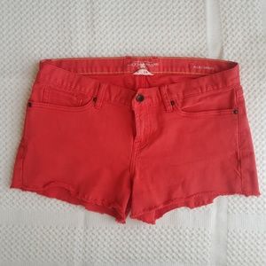 Lucky Brand orange Denim Cutoff Jeans Riley Short